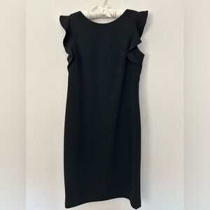 Sleeveless Calvin Klein dress with flutter sleeves
